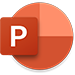Microsoft PowerPoint logo.