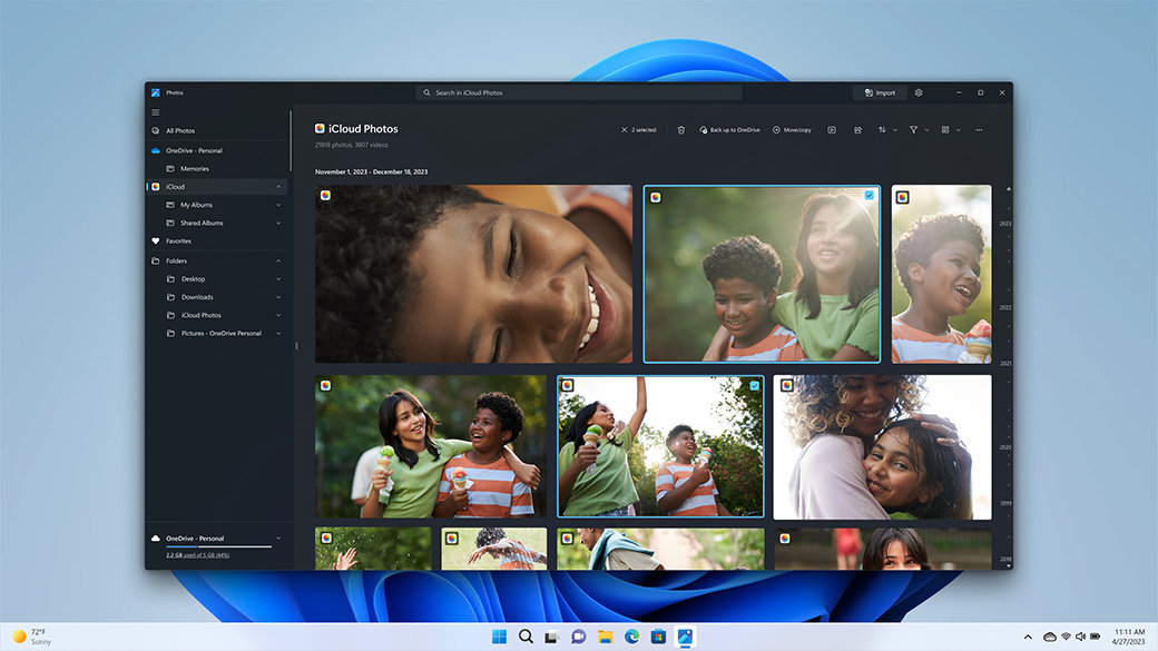 Dossier de l’application Photos iCloud